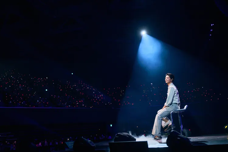 朴寶劍因粉絲守約定感動落淚。 Live Nation Taiwan提供