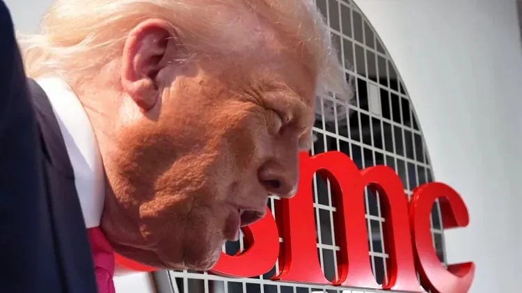 《鏡週刊》報導，知情人士透露，美國總統川普鎖定台積電。合成畫面。路透社