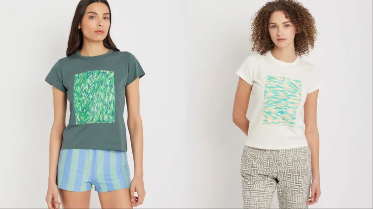 巴黎視覺藝術家Atelier Cléophée棉質T恤，各4580元。品牌提供