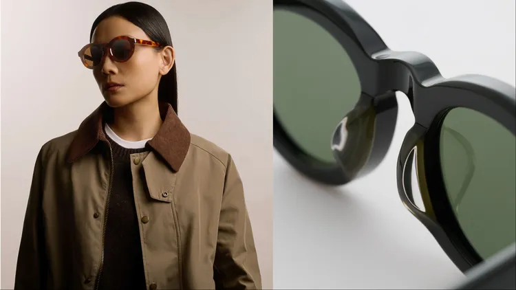 PORTER INTERNATIONAL x CLASSICO聯名膠框墨鏡以厚時板材搭配圓潤邊角，造型感十足。品牌提供