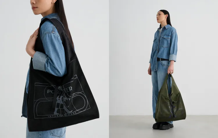 PORTER INTERNATIONAL限量25週年托特包，各1950元。品牌提供