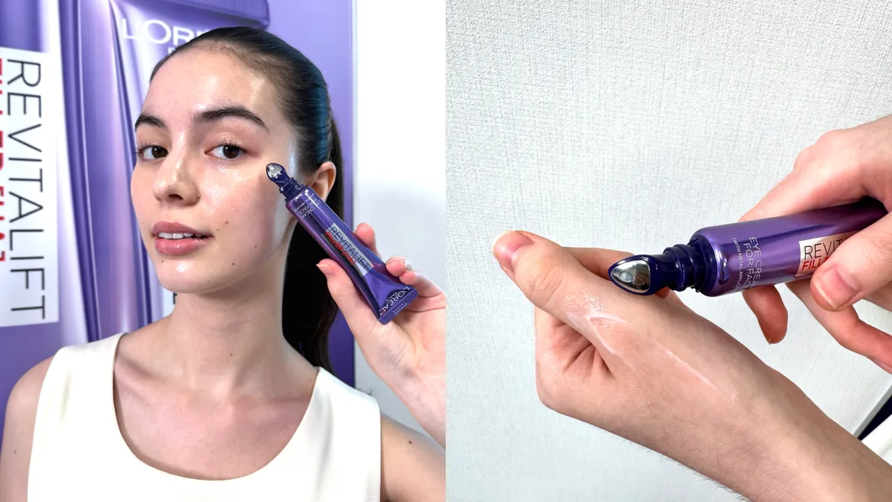 Model示范巴黎莱雅冰熨斗MAX。张家玲摄