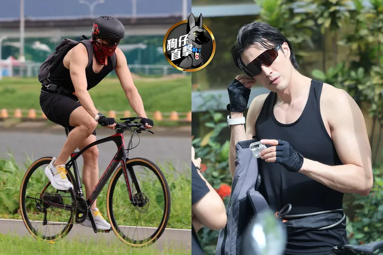 蔡依林前男友錦榮睽違5年回台發展，仍然非常熱愛運動。特勤中心攝