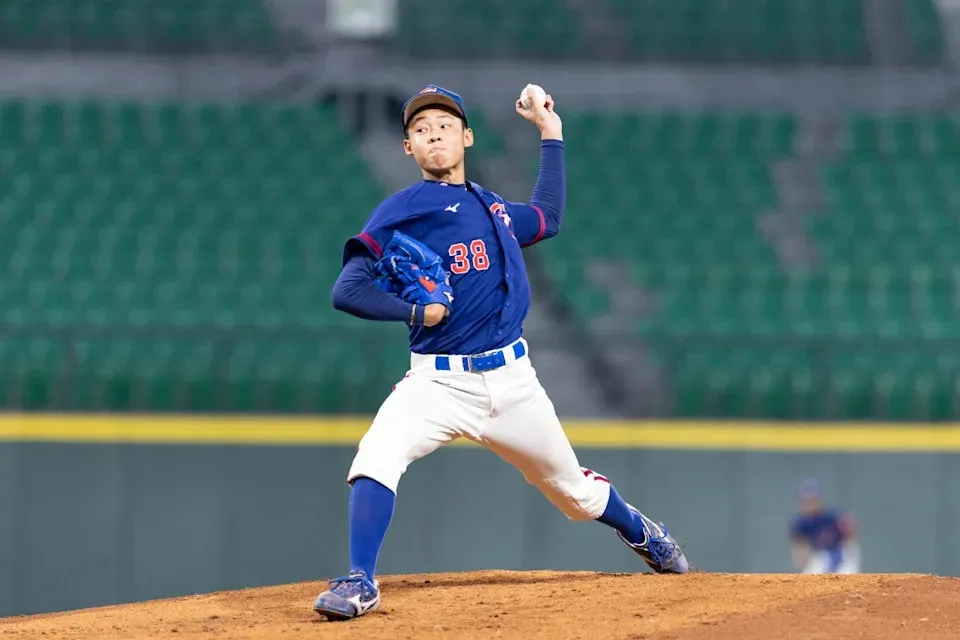 柯邵捷7局完投完封。中華棒協
