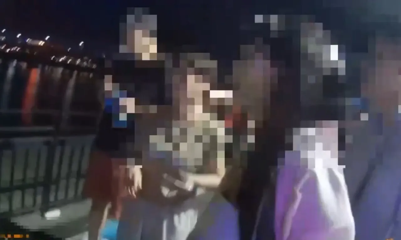 两对情侣因卡位观赏大稻埕烟火产生口角,观赏过程中又互有推挤,结束后便大打出手,上演全武行。翻摄画面