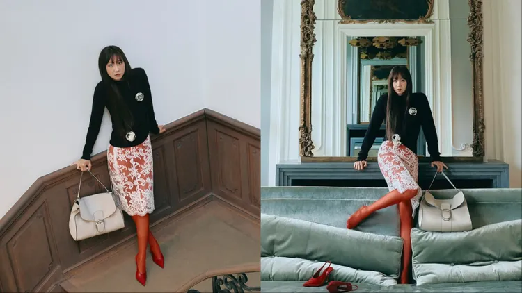 孔孝真在最新時尚大片中展現「孔式美學」。翻攝voguekorea ig