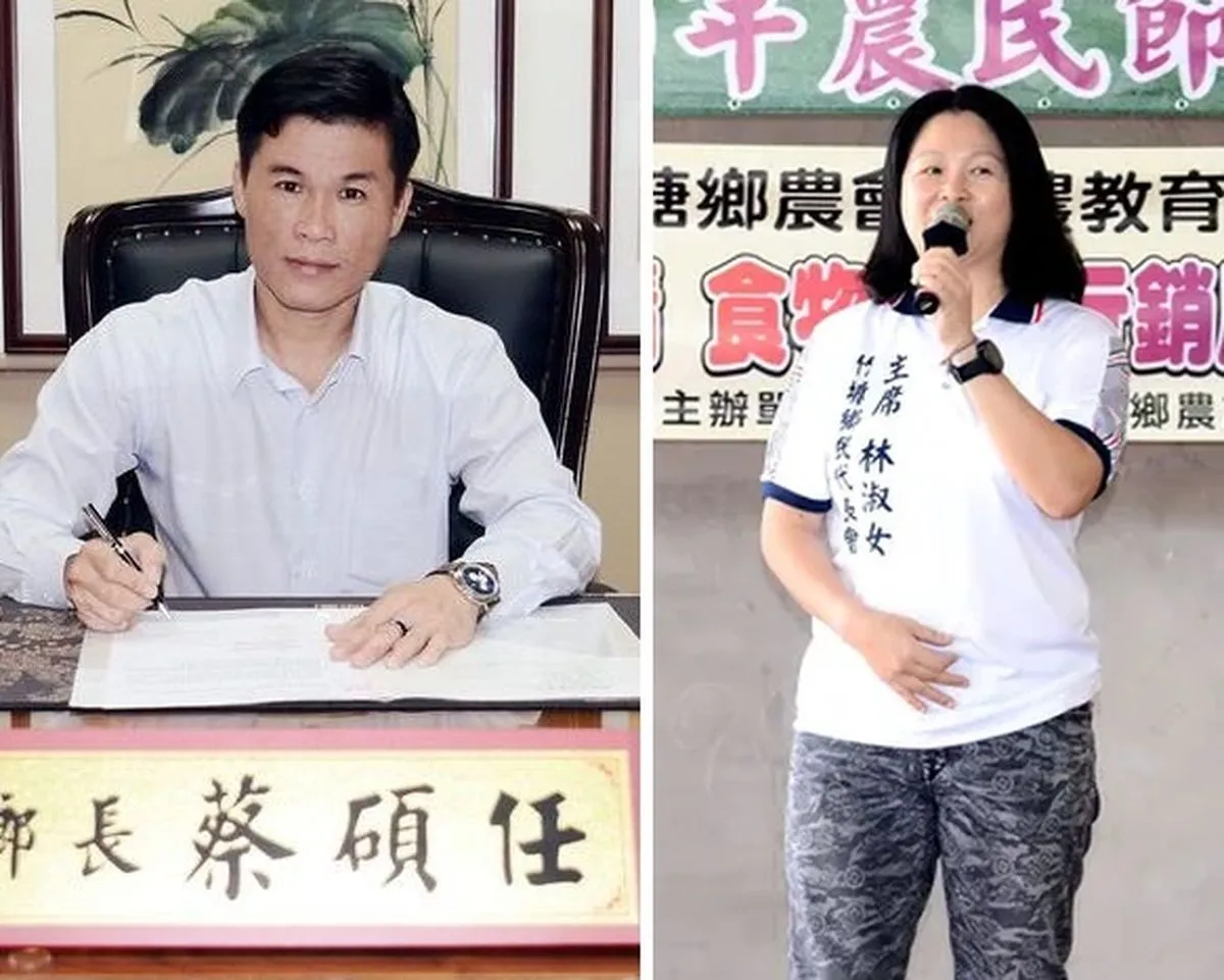 彰化县竹塘乡长蔡硕任、乡代会主席林淑女也同遭起诉。翻摄脸书