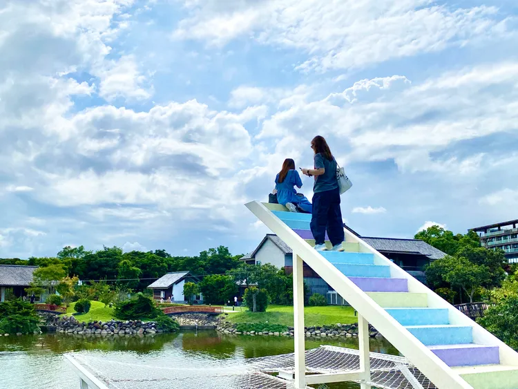 園區最新設施還有天空之梯。莊偉祺攝