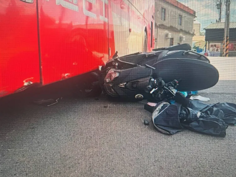 車禍現場。蘆竹警分局提供