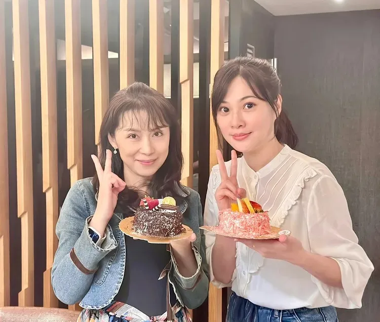 周子寒（左）做公益巧遇熊家婕（右）。翻攝自周子寒臉書