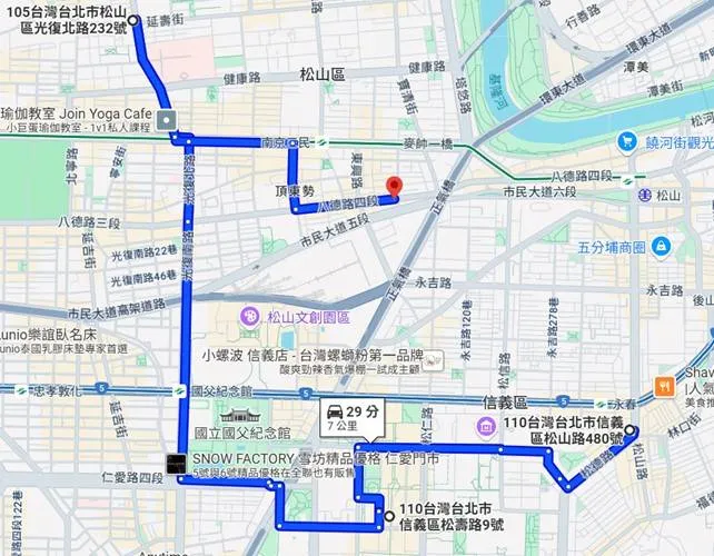 陈男窃车逃逸路线。警方提供