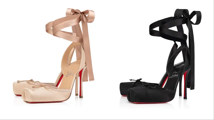 CHRISTIAN LOUBOUTIN Cassia Lace芭蕾舞高跟鞋，各3萬8800元。品牌提供