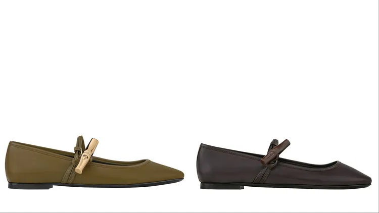 LONGCHAMP ROSEAU芭蕾舞鞋，各1萬4500元。品牌提供