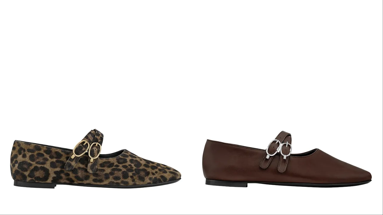 LONGCHAMP LE FOULONNÉ豹纹芭蕾舞鞋(左)1万5800元、LE FOULONNÉ芭蕾舞鞋(右)1万4500元。品牌提供