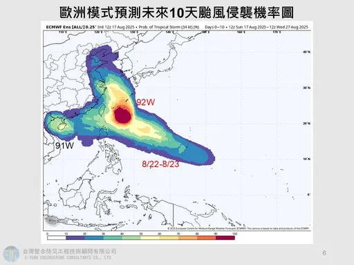 92W最快今生成「玲玲」颱風!預估路徑曝光