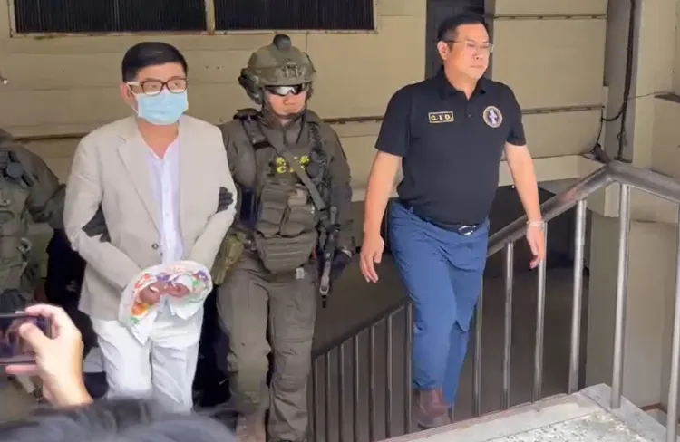 警方今天下午將曾盈富等人移送新北檢。翻攝畫面