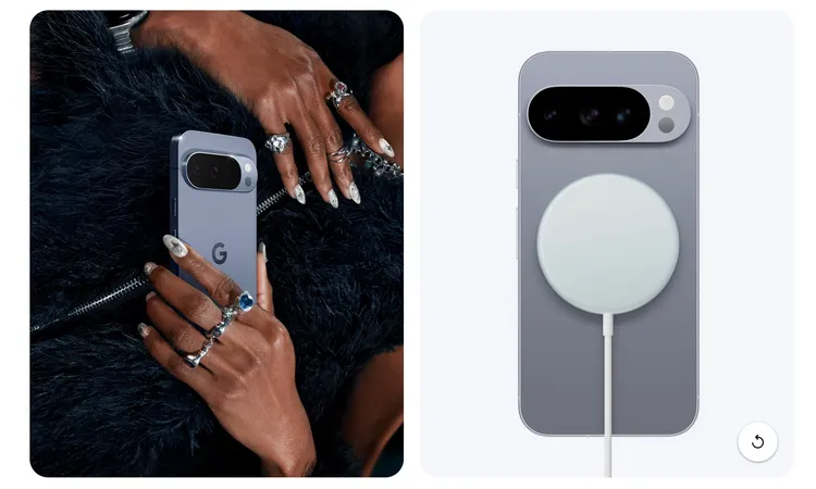 Pixel 10系列採用Pixelsnap磁吸技術，可吸附在Qi2無線充電器上。Google官網