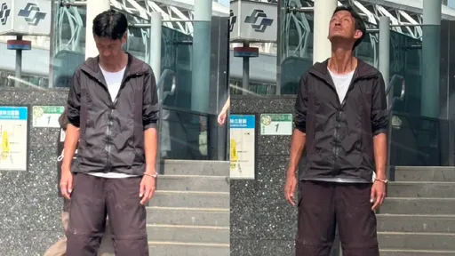獨家|唐治平豔陽下眼神空洞 突快速「頭部運動」嚇到路人