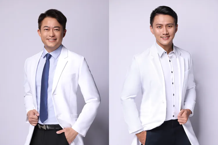 諮詢醫師　德國原廠認證亞太老花雷射培訓中心主持人 遠見眼科總院長張聰麒醫師、遠見眼科 廖文賓醫師（由左至右）。