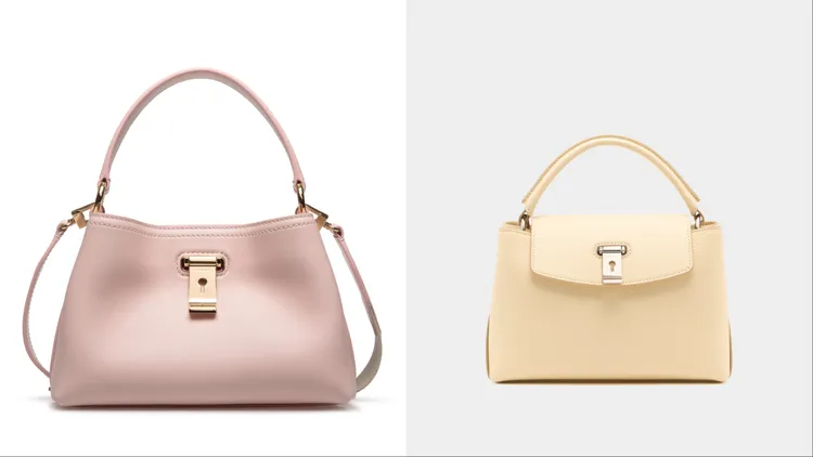 Bally LOCK ME雙層小手提包（左）3萬2800元、LOCK ME鎖孔設計小手提包（右）5萬8200元。品牌提供