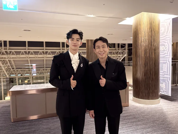 蕭子墨、吳正世合影。三和娛樂提供