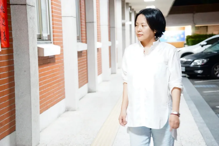 民眾黨候位立委李貞秀接受《壹蘋新聞網》專訪。邱筠媜攝