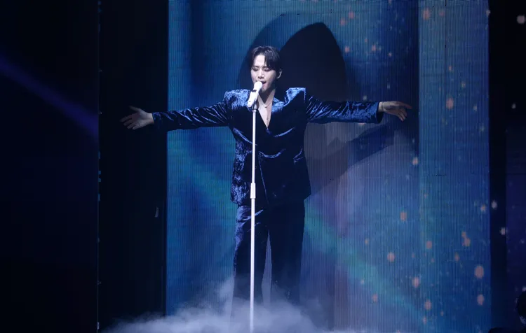 2PM成員李俊昊今年2月在台大體育館舉辦見面會。資料照片