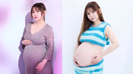 日动漫女神肚藏双胞胎有苦衷 悲吐做试管宝宝两度流产