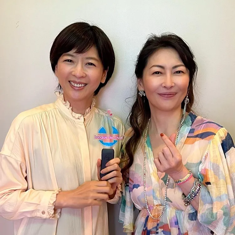 中山美穗（右）和妹妹中山忍。翻攝中山美穗IG