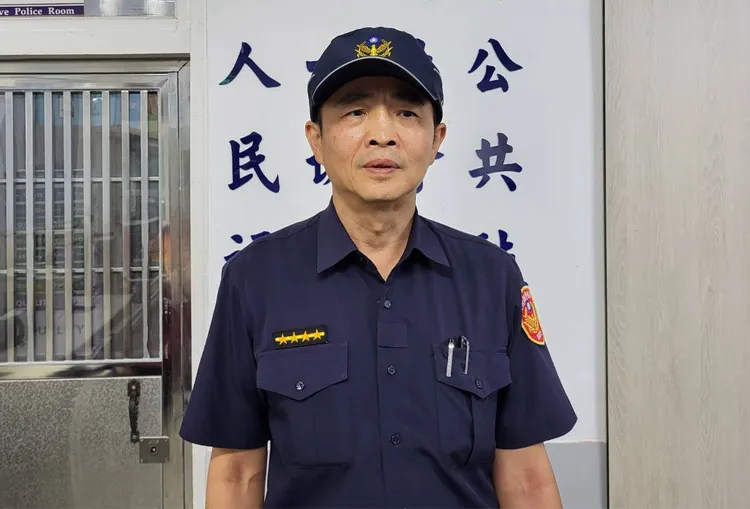 竹崎警分局山美新美聯合所所長黃俊彥說明處置情形。警方提供