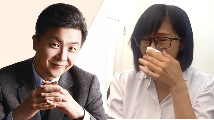 呂秋遠孩子生母林沄蓁今年6月露面直播訴泣反擊呂秋遠，如今心情漸漸平復，接受專訪訴說2人的緣起緣滅。左翻攝呂秋遠臉書、右翻攝作家H直播