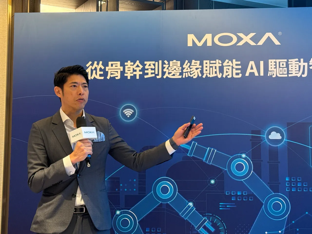 Moxa泛亚暨台湾区总经理林世伟。吕承哲摄