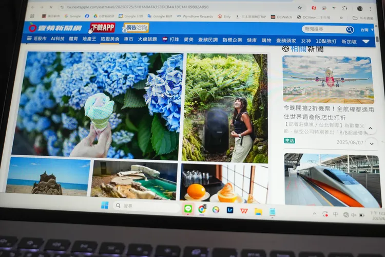 使用無限上網方案瀏覽網頁相當順暢。田欣雲攝影