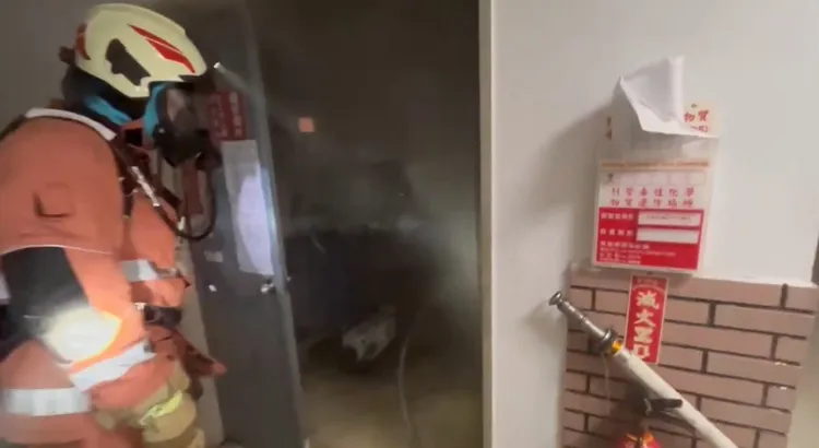 警消搶救。新竹市消防局提供