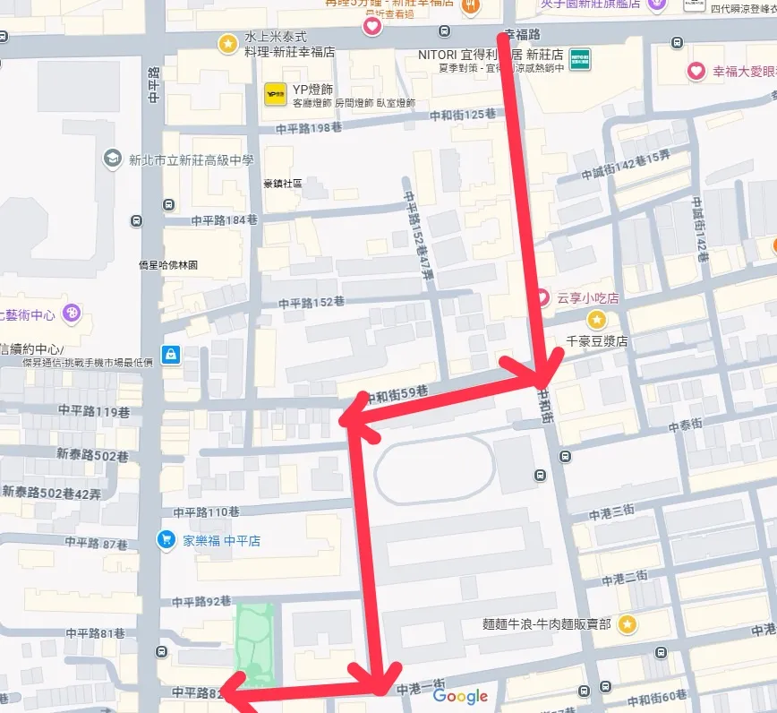 侯女逃逸路线。警方提供