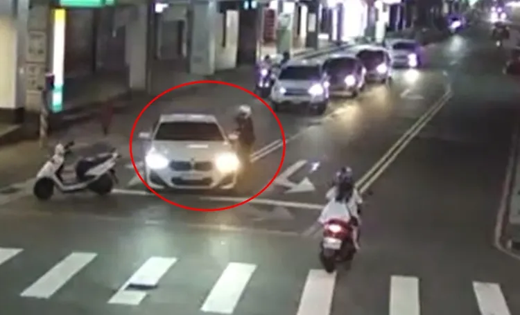 侯女拒檢駕車落跑。警方提供