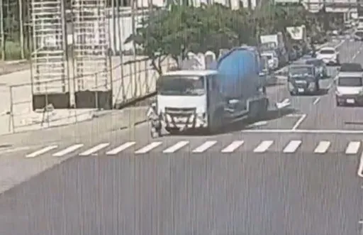 最後身影曝光! 騎自行車男子遭右轉混凝土預拌車輾斃