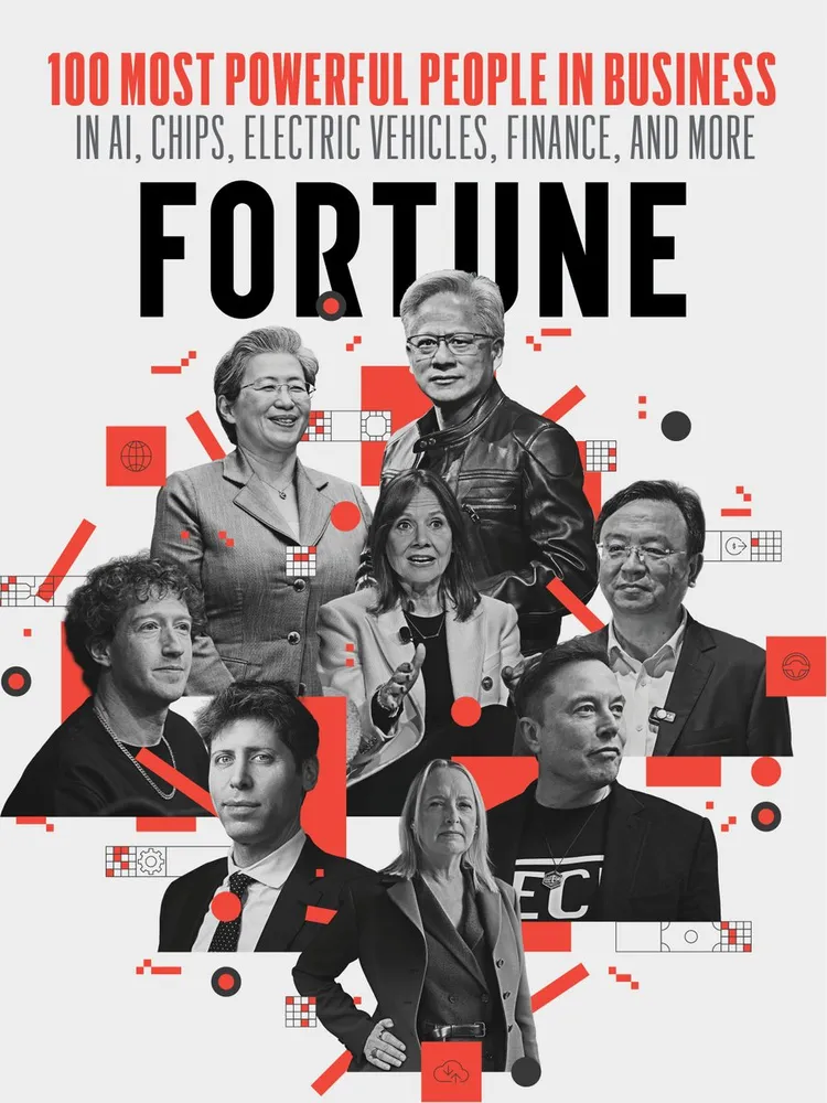 財星公布全球百大商界人士。翻攝自X