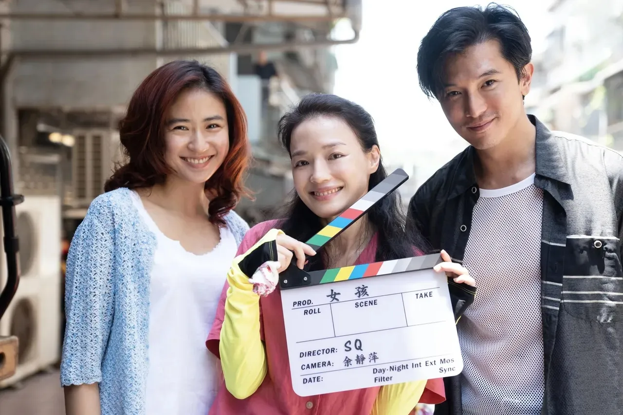 舒淇(中)执导的《女孩》入围主竞赛,参与演出的9m88(左)直言相当兴奋。甲上提供