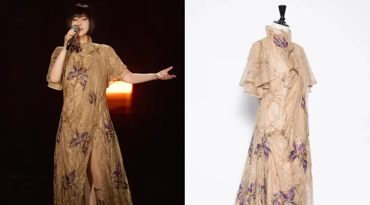 江蕙身穿夏姿為她量身訂製的戰袍。品牌提供