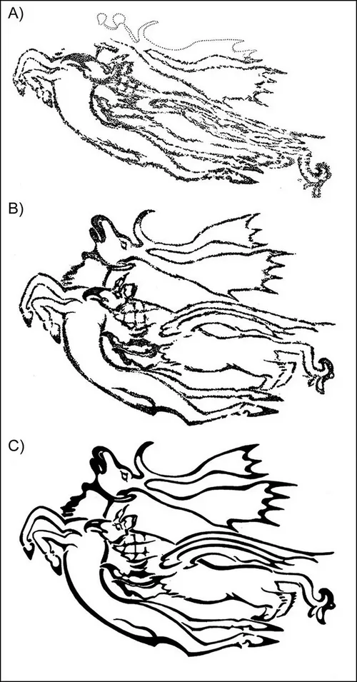 重建刺青原本圖案。考古雜誌
