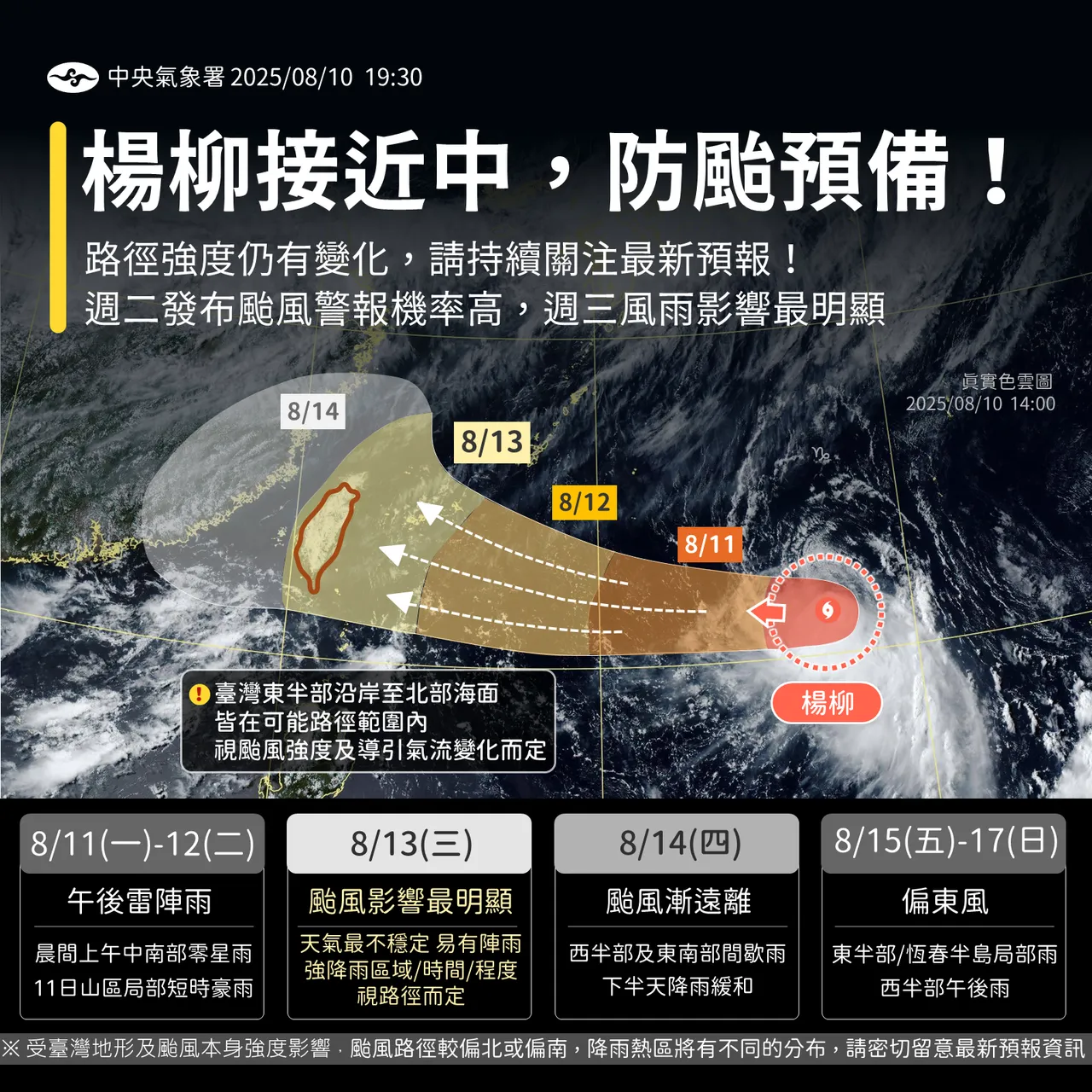 天气提醒。气象署提供