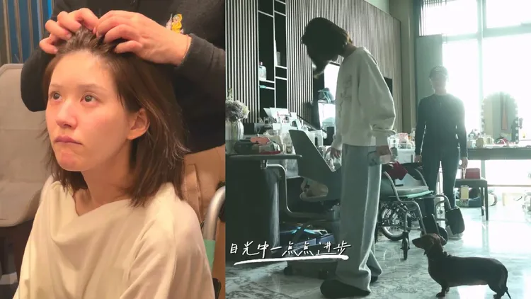 趙露思去年12月憂鬱症復發，在片場昏倒送醫，後來需要重新學走路。翻攝趙露思工作室微博