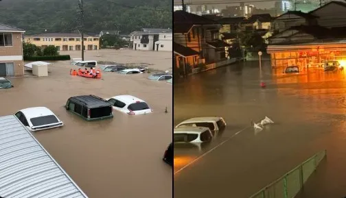 日本九州破紀錄大雨災情慘 災區復原又遇35℃高溫