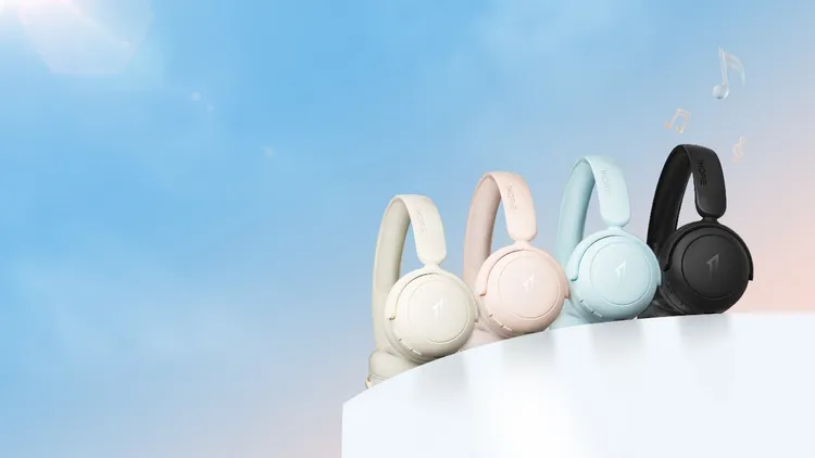 HQ20共推出奶油白、櫻花粉、冰川藍與星空黑4款配色。1MORE提供