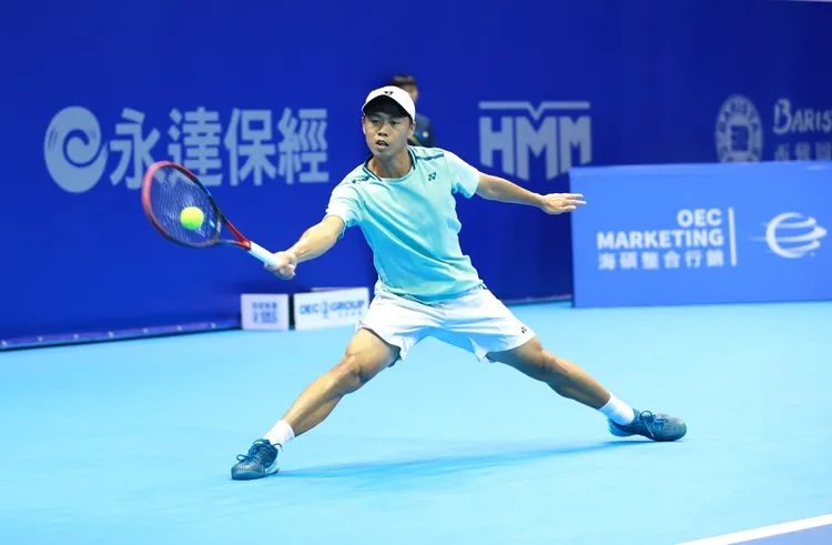 台灣好手黃琮豪曾在2023年台塑盃男網賽勇奪雙打冠軍。台塑盃提供