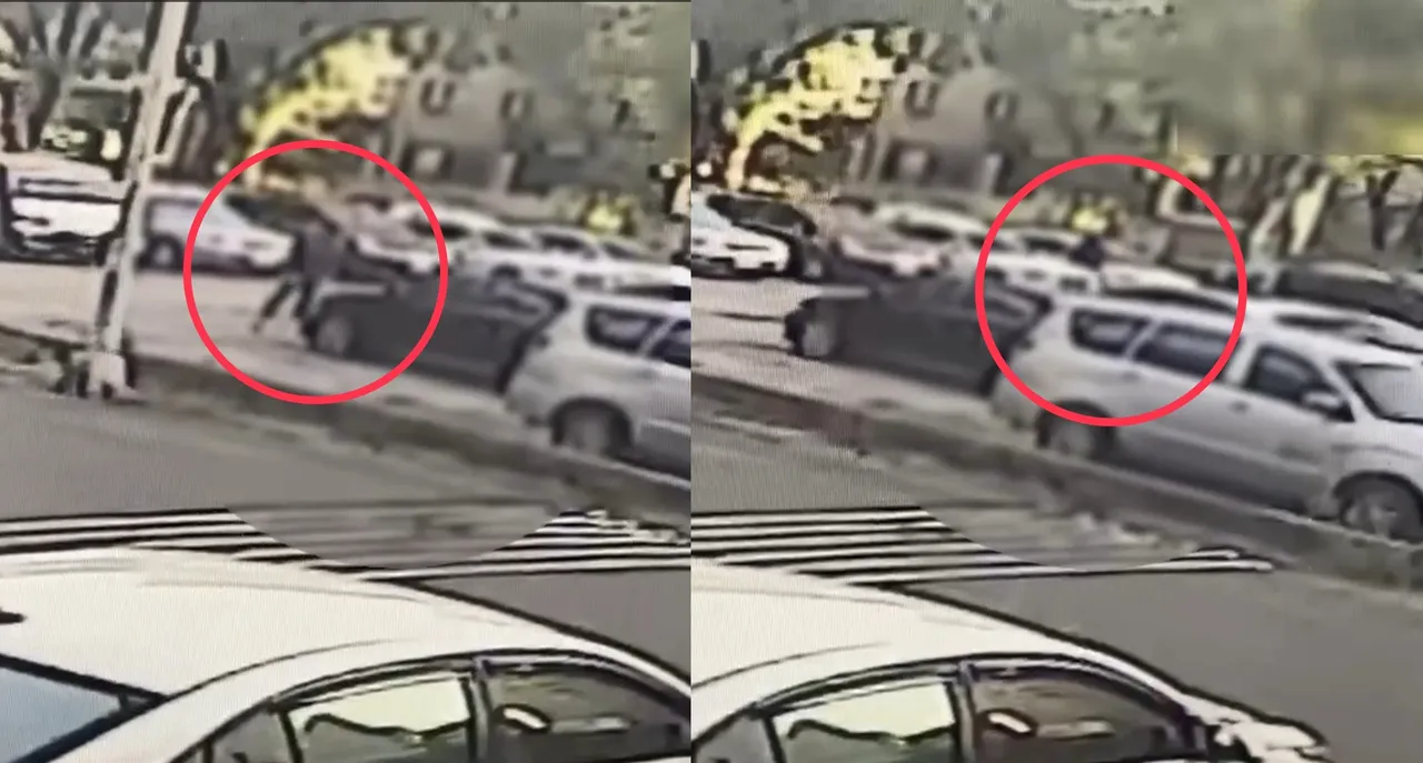 槍手行凶後駕駛準備好的轎車逃逸,中途又放火燒車,手法專業不像一般尋仇。民眾提供