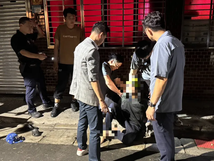 警方昨晚前往陳男住處逮人。警方提供