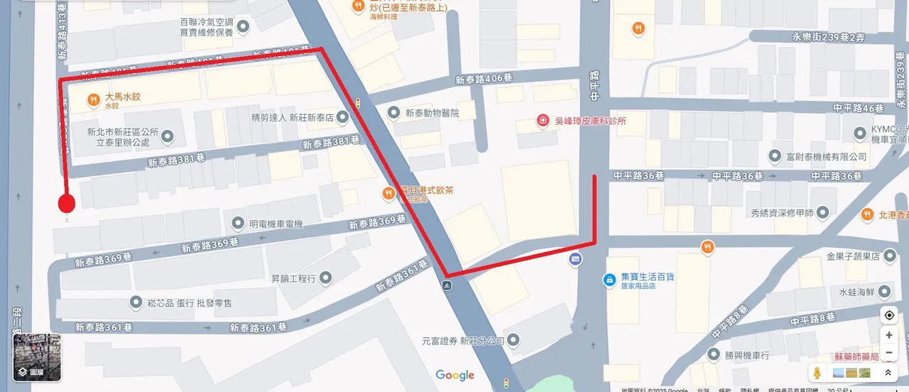 陈男运尸路线。警方提供