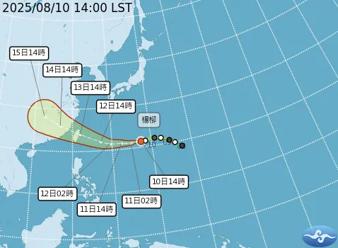 15縣市大雨特報!楊柳颱風恐「穿台」 氣象署:估週二發海陸警